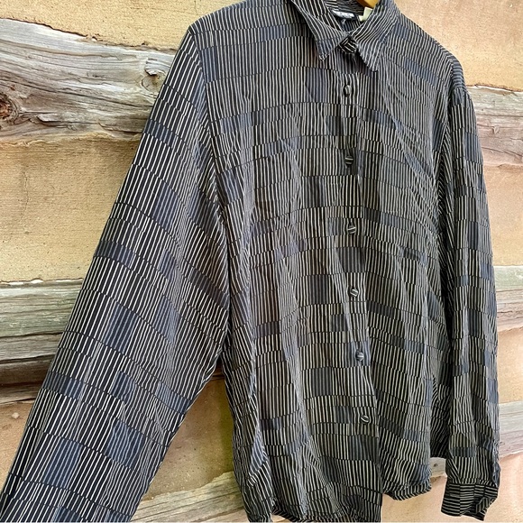 Vintage Epic New York Silk Button-down Blouse - Picture 2 of 7